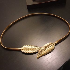 GOLD LEAVES METAL BELT